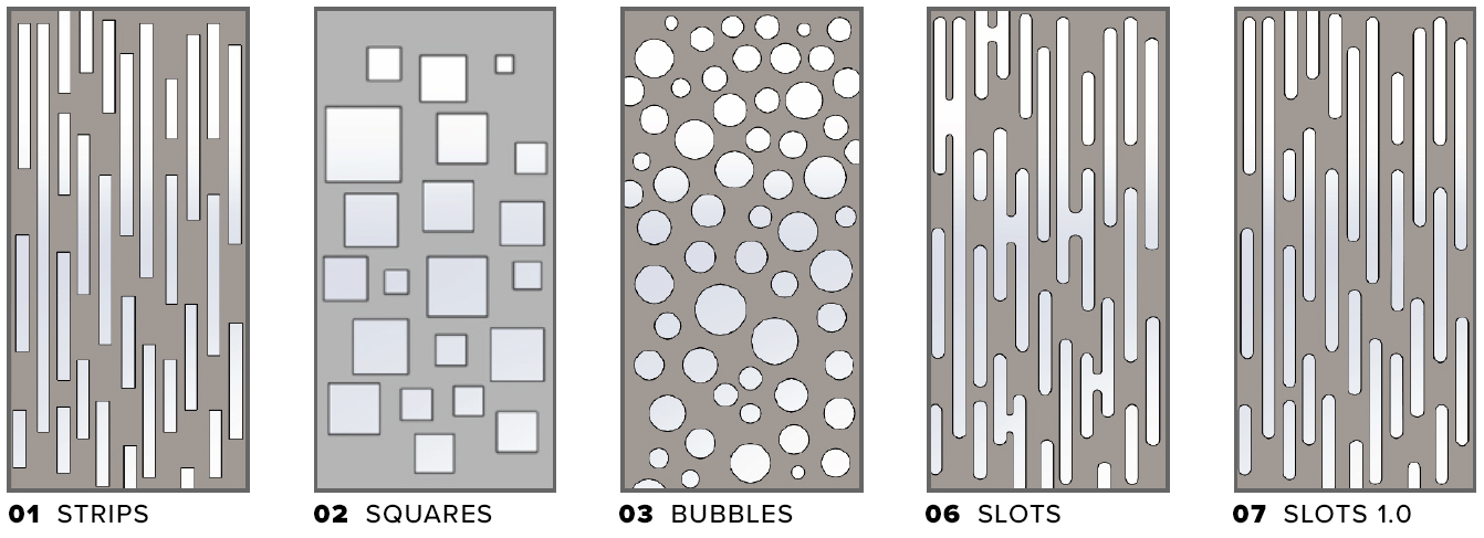 5 different patterns to choose from